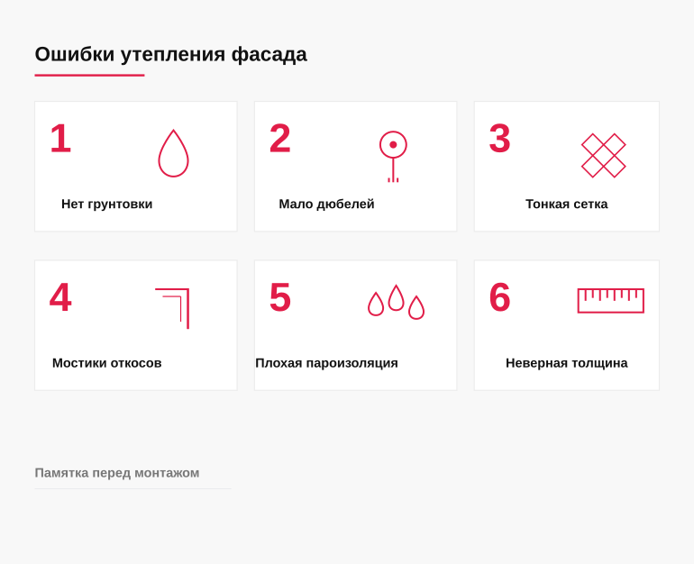 Памятка: ошибки утепления фасада