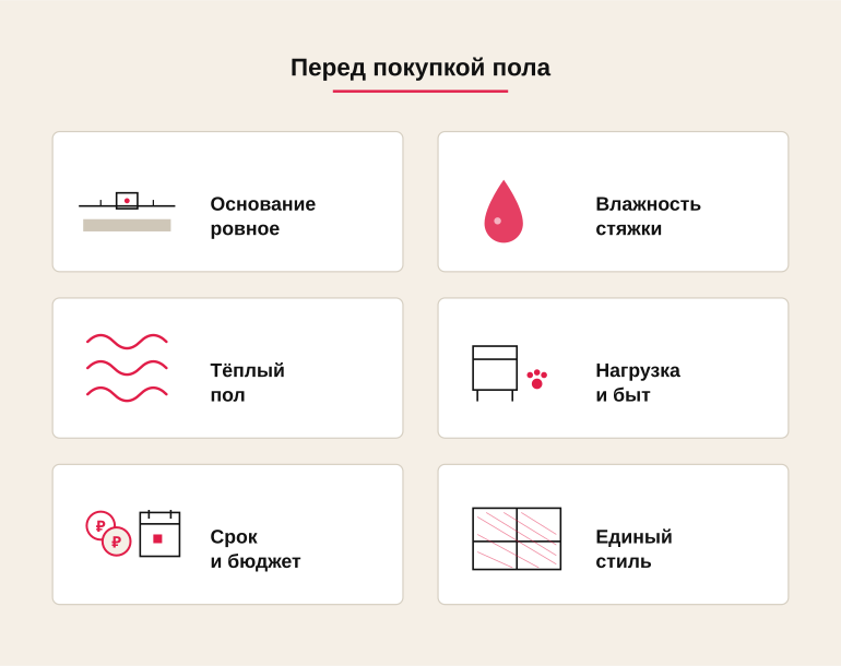 Памятка перед выбором напольного покрытия
