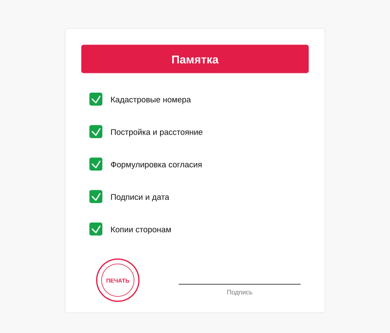 Памятка перед подписанием согласия