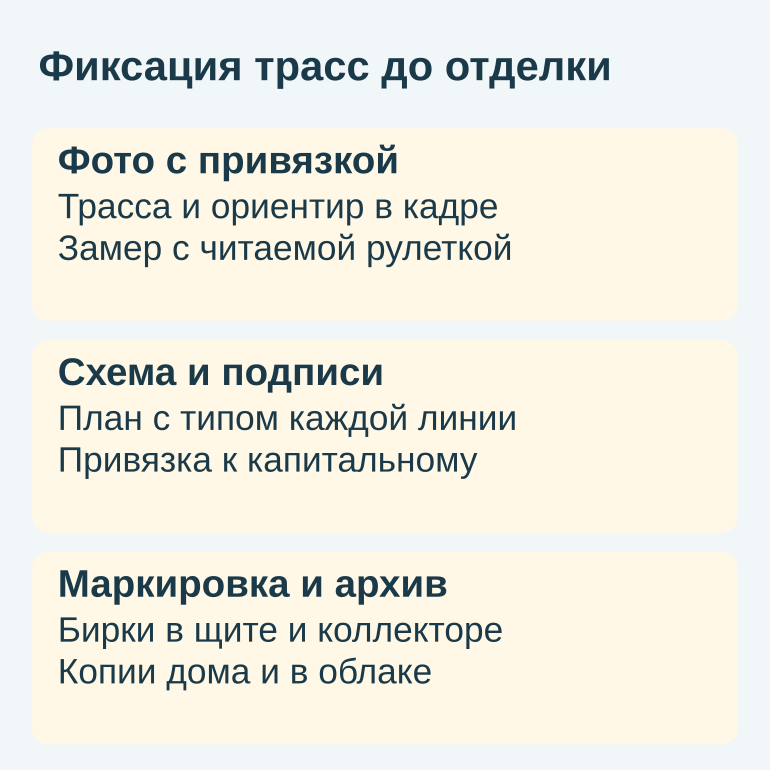 Памятка о фото, схеме и маркировке трасс