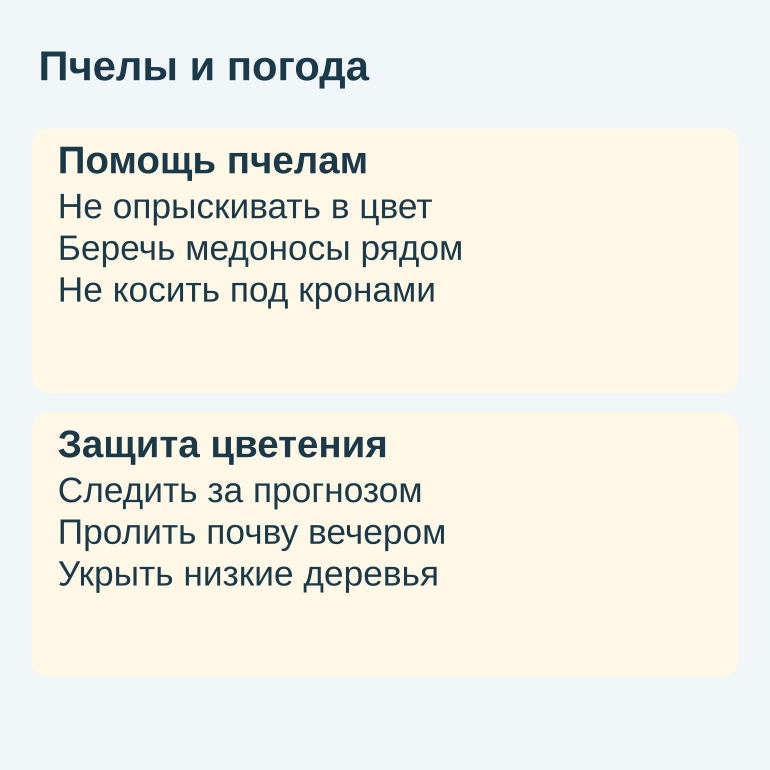 Памятка о помощи пчелам и защите цветения