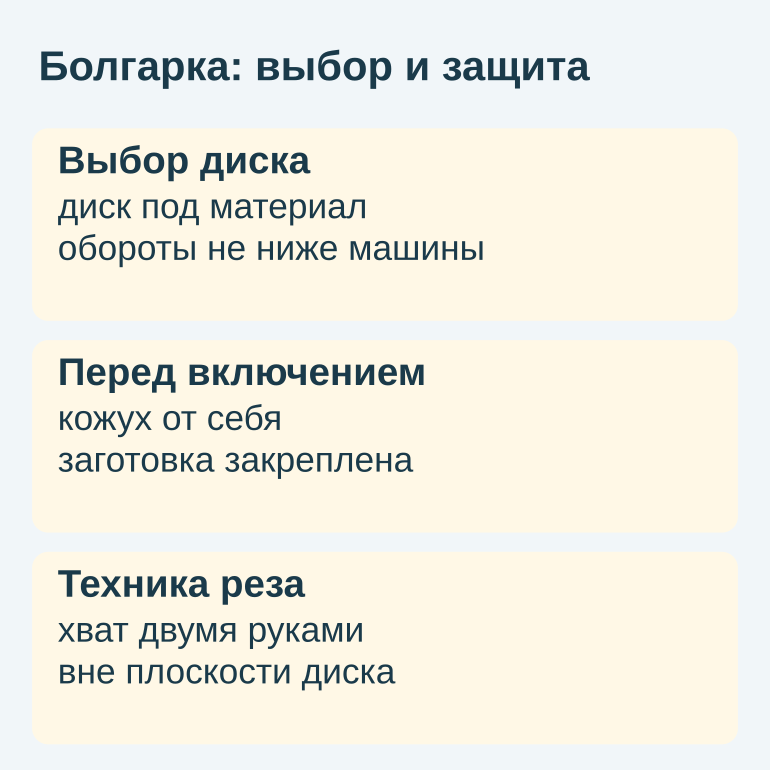 Памятка: выбор диска, проверка перед включением и техника реза